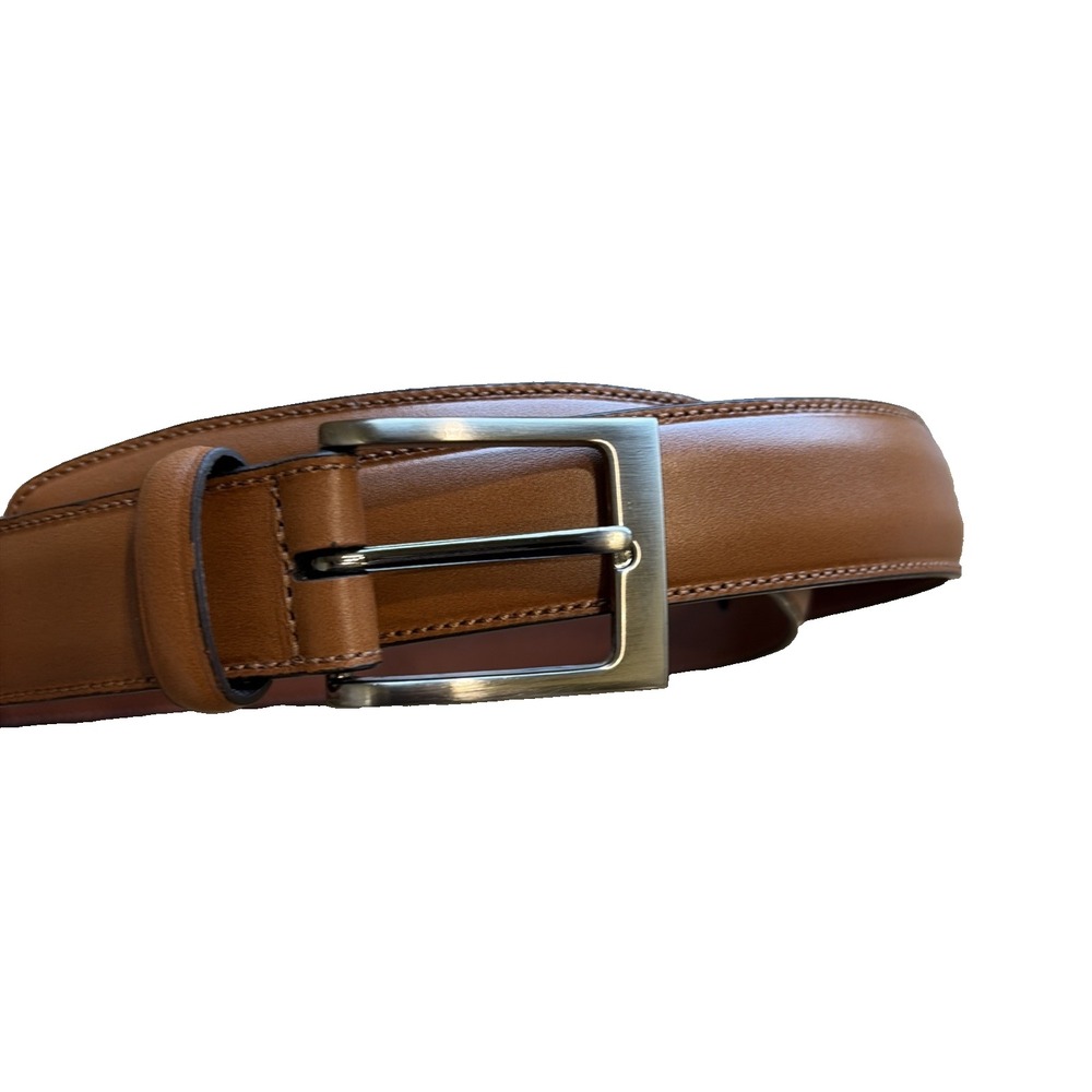 Perry Ellis Portfolio Brown Full Grain Cowhide Leather‎ Belts Mens 42